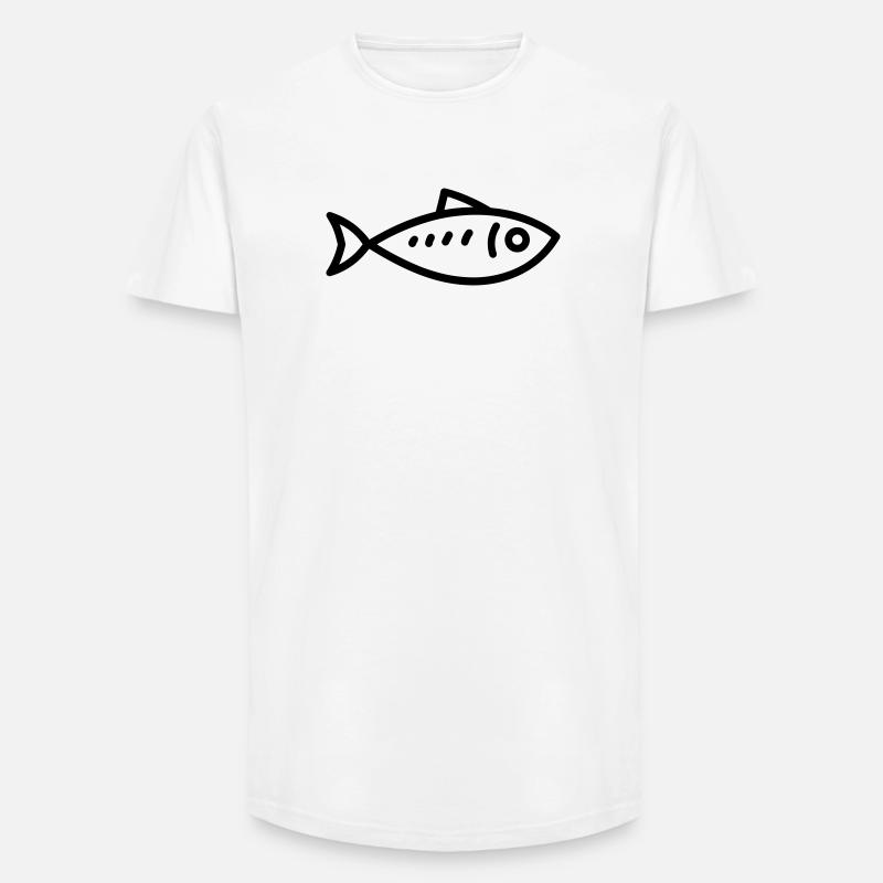 herring - Long Fit Men's T-Shirt - white