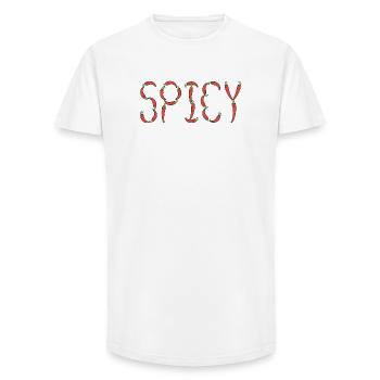 Chili spicy - Long Fit Men's T-Shirt - white - Front - AI Model Male 185 light (185cm)