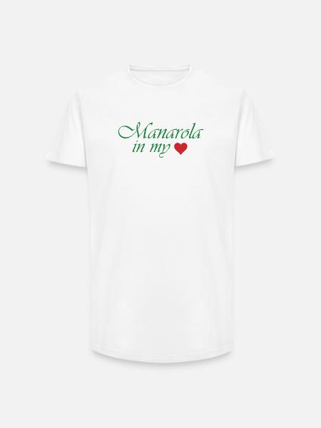 Manarola in my Heart - Long Fit Men's T-Shirt - white