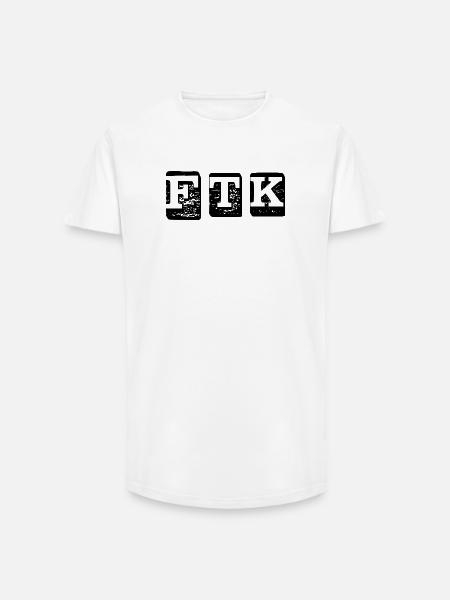 FTK - Long Fit Männer T-Shirt - Weiß
