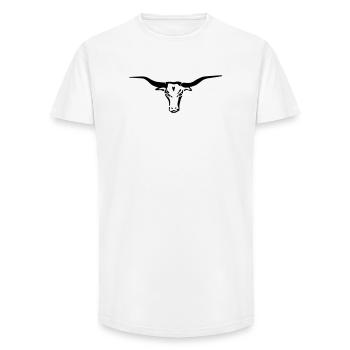 texas longhorn - Long Fit Men's T-Shirt - white - Front - AI Model Male 185 light (185cm)