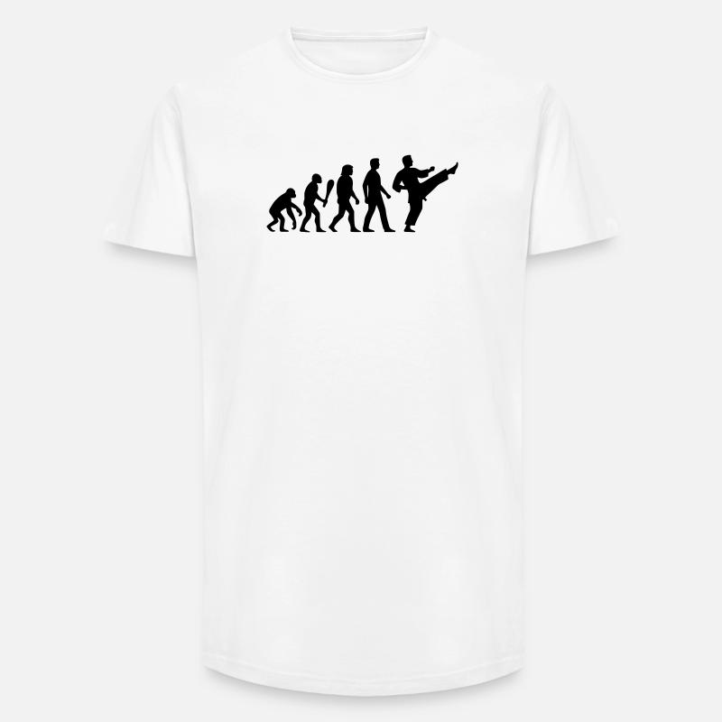 Karate Evolution - Long Fit Männer T-Shirt - Weiß