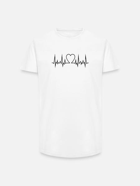 Cœur fréquents - T-shirt coupe longue homme - blanc