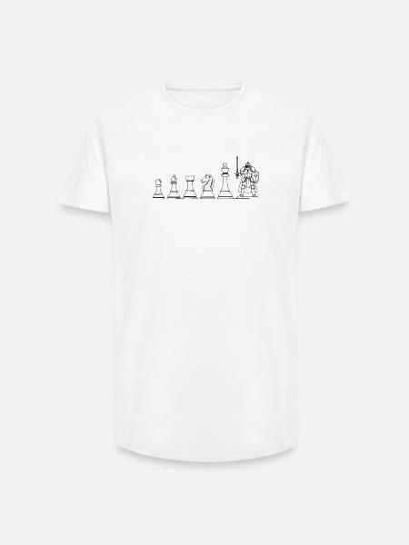 Spielfigur Brettspiel Evolution: Lustiges Design - Long Fit Männer T-Shirt - Weiß