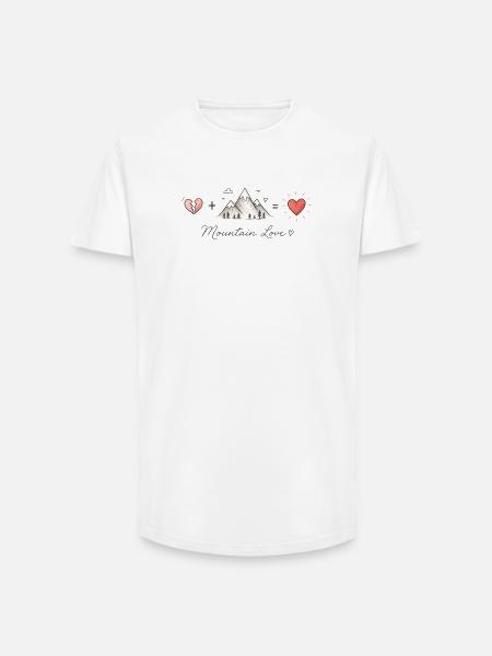 Le montagne guariscono il cuore | Escursionismo e progettazione all'aperto - T-shirt uomo a vestibilità lunga - bianco