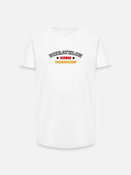 Bierathlon Trainingscamp - Long Fit Männer T-Shirt - Weiß