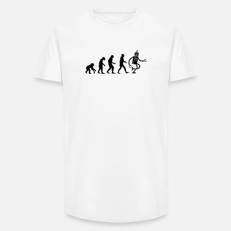 evolution robot évolution - T-shirt coupe longue homme - blanc