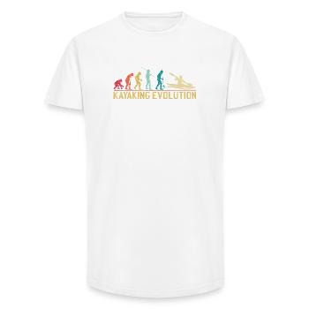 Illustration de l’évolution du kayak - T-shirt coupe longue homme - blanc - Devant - AI Model Male 185 light (185cm)