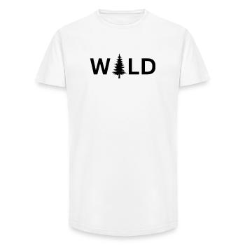 Forêt et sauvage - T-shirt coupe longue homme - blanc - Devant - AI Model Male 185 light (185cm)