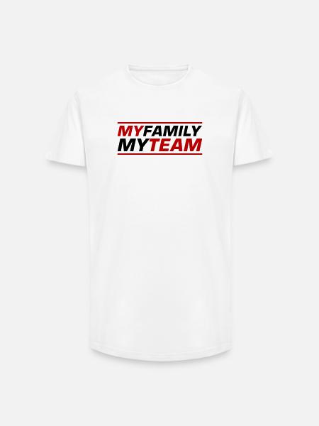 Mon équipe familiale dit - T-shirt coupe longue homme - blanc