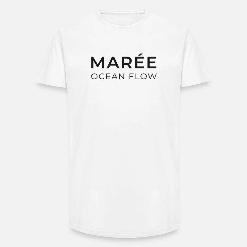 Tide Ocean Flow Wave Kunst - Long Fit Männer T-Shirt - Weiß
