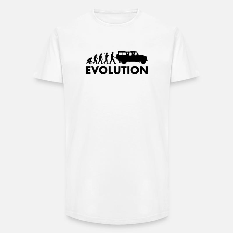 Defender 110 Evolution - Long Fit Männer T-Shirt - Weiß