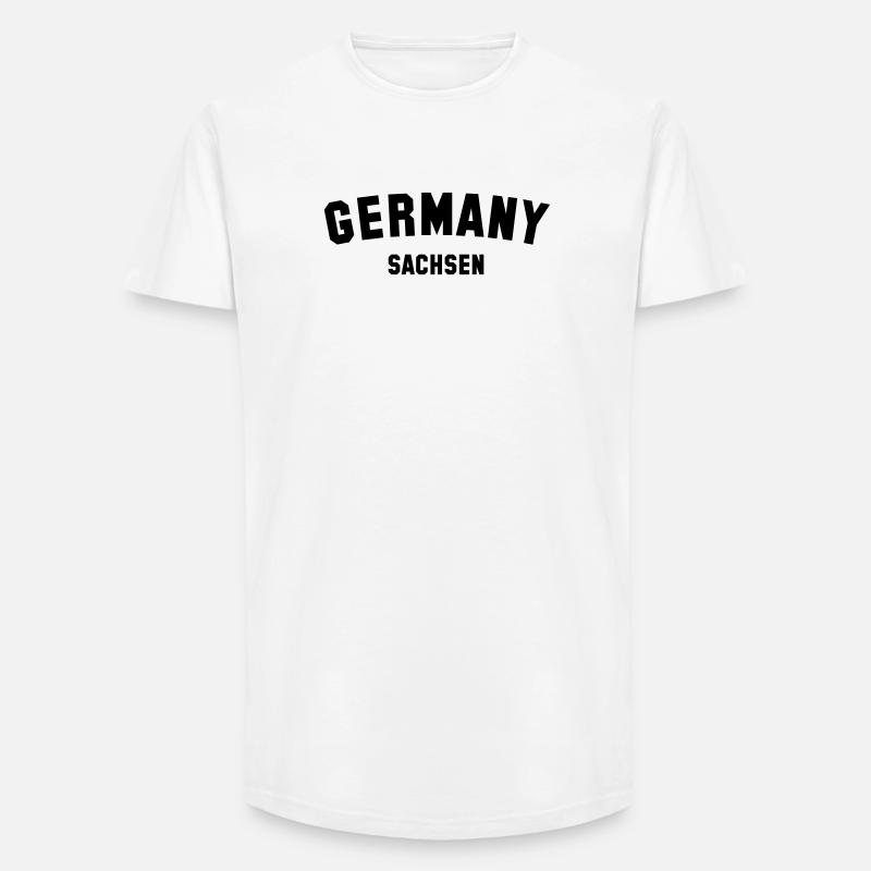 SACHSEN - Long Fit Männer T-Shirt - Weiß