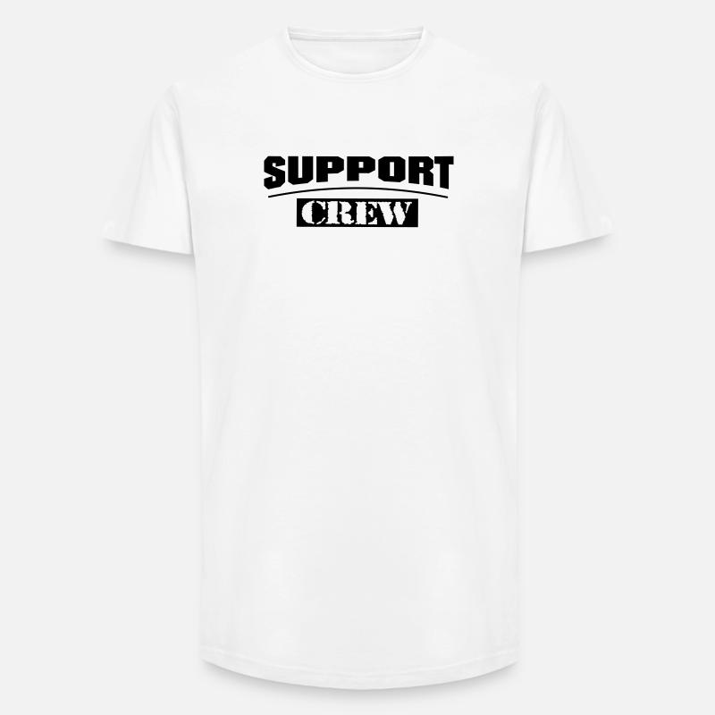 Support Crew Elite - Long Fit Männer T-Shirt - Weiß