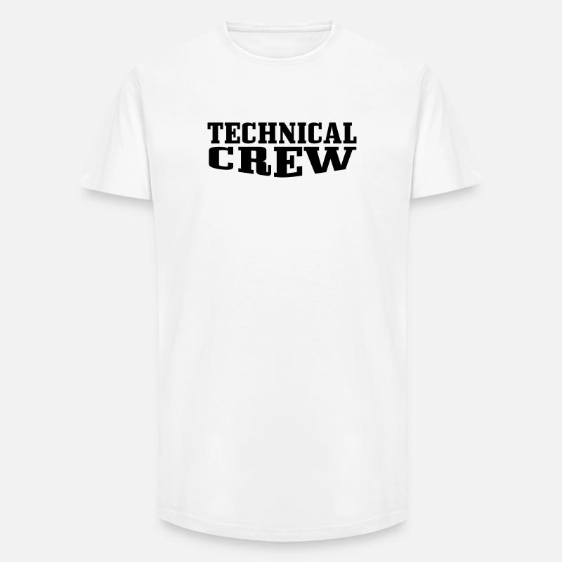Technical Crew 2 - Long Fit Männer T-Shirt - Weiß