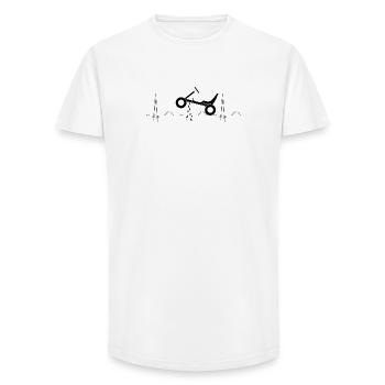 Heartbeat Go-Kart Silhouette - Long Fit Men's T-Shirt - white - Front - AI Model Male 185 light (185cm)