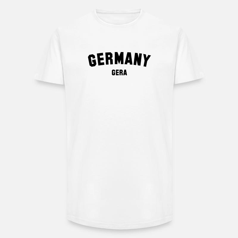 GERA - Long Fit Männer T-Shirt - Weiß