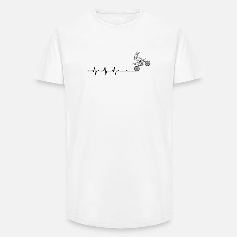BMX Daredevil Silhouette - Long Fit Männer T-Shirt - Weiß