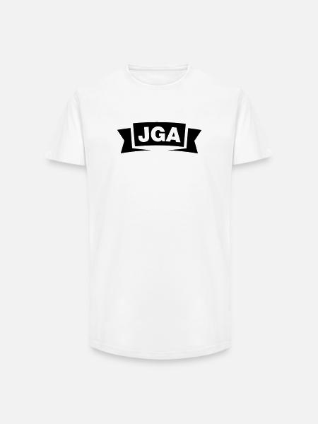Bachelor Party Emblem / Logo - Long Fit Men's T-Shirt - white