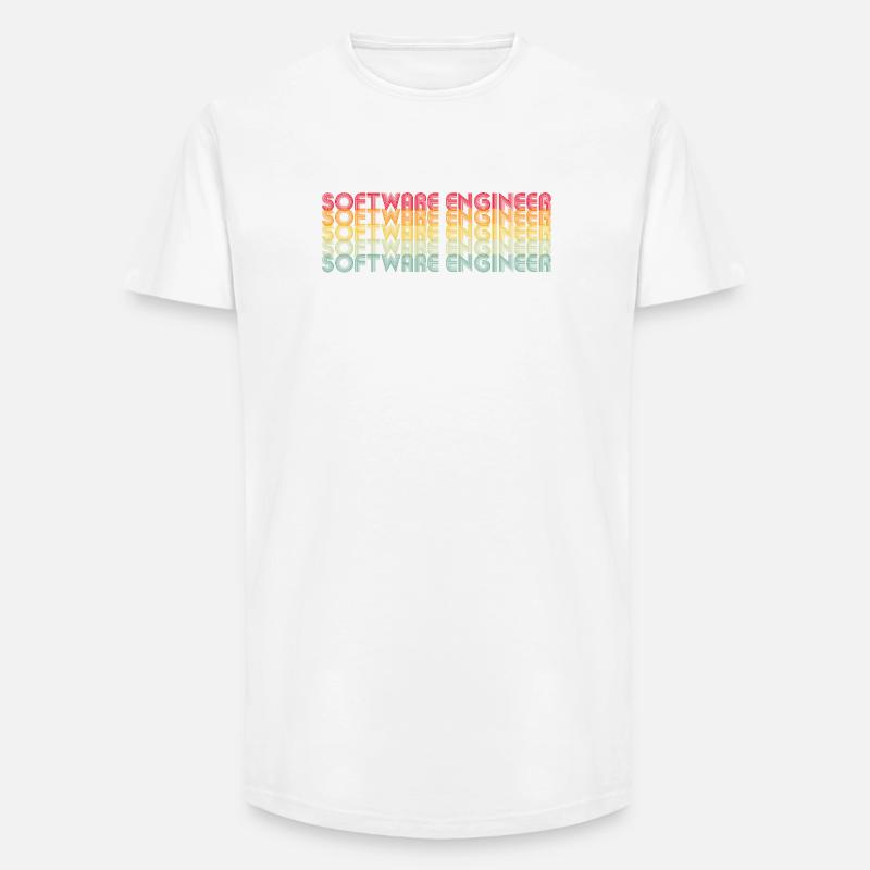 Bunte Codierungsmotivation - Long Fit Männer T-Shirt - Weiß