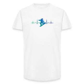 Kompaktes Snowboard Design für Snowboard - Long Fit Männer T-Shirt - Weiß - Vorne - AI Model Male 185 light (185cm)