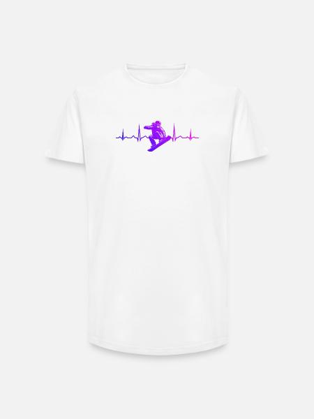 Snowboard vibes for snowboard - Long Fit Men's T-Shirt - white