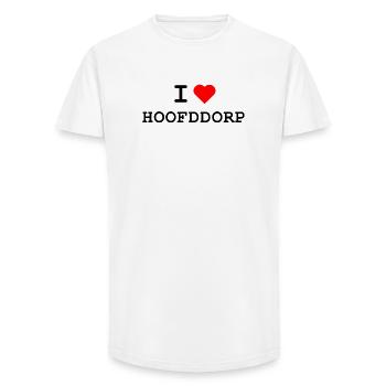 Ich liebe Hoofddorp - I love Hoofddorp - Long Fit Men's T-Shirt - white - Front - AI Model Male 185 light (185cm)