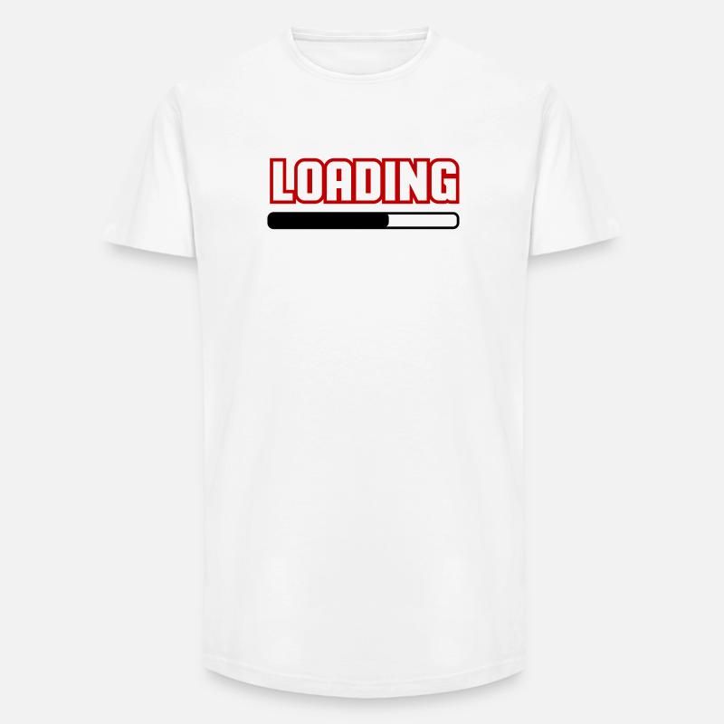 loading - Long Fit Männer T-Shirt - Weiß