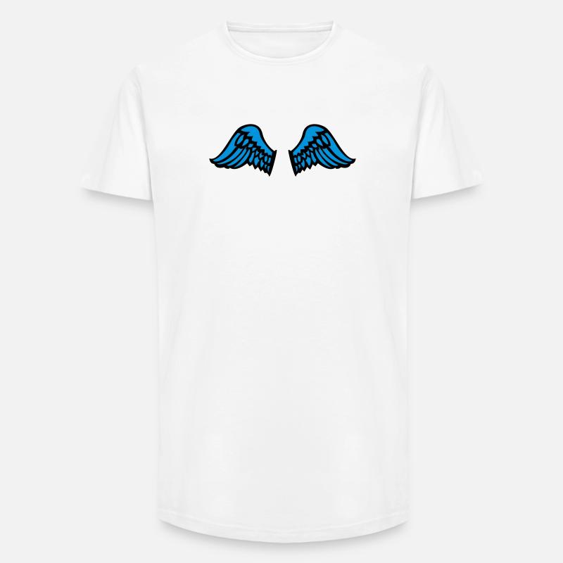 wings - Long Fit Männer T-Shirt - Weiß