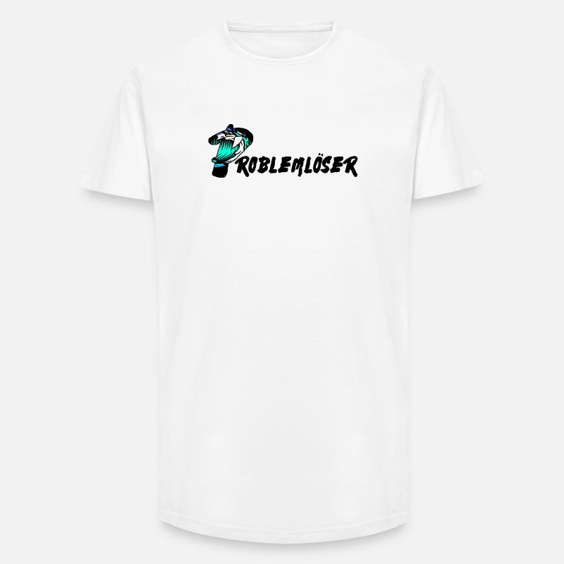 Problem solver text - Long Fit Men's T-Shirt - white