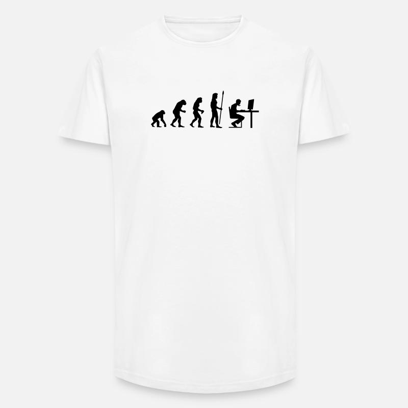 evolution_pc_gamer4 - Long Fit Men's T-Shirt - white