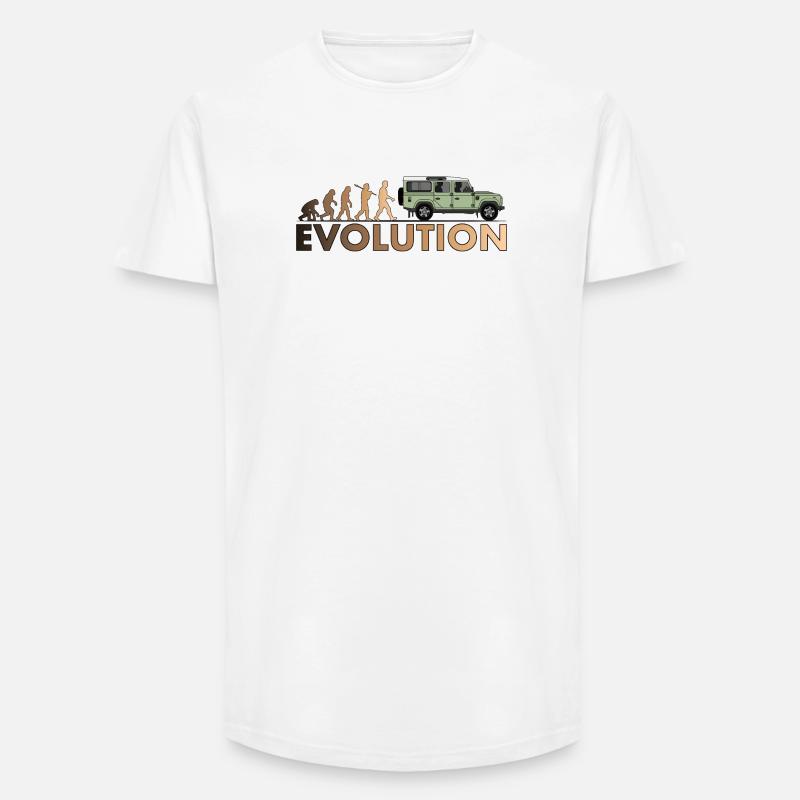 Defender 110 Evolution - Long Fit Männer T-Shirt - Weiß