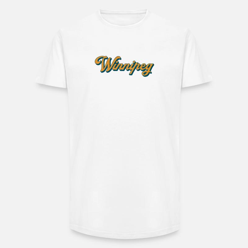 Winnipeg Retro Script - Long Fit Männer T-Shirt - Weiß