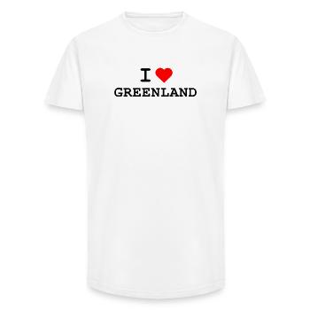 Ich liebe Grönland - I love Greenland - Long Fit Men's T-Shirt - white - Front - AI Model Male 185 light (185cm)