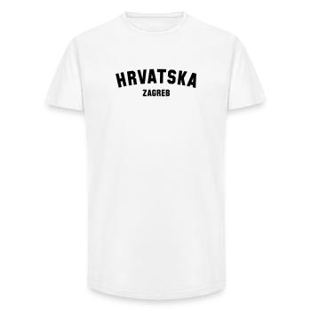 ZAGREB Hrvatska - Kroatien - Croatia - Long Fit Männer T-Shirt - Weiß - Vorne - AI Model Male 185 light (185cm)