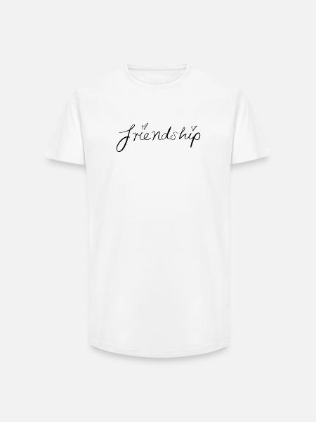 amitié - T-shirt coupe longue homme - blanc