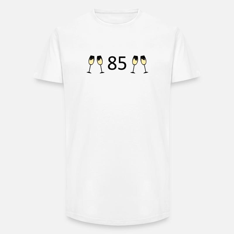 85° Compleanno 85 Anni Anniversario 85 Numero 85 Nero - T-shirt uomo a vestibilità lunga - bianco