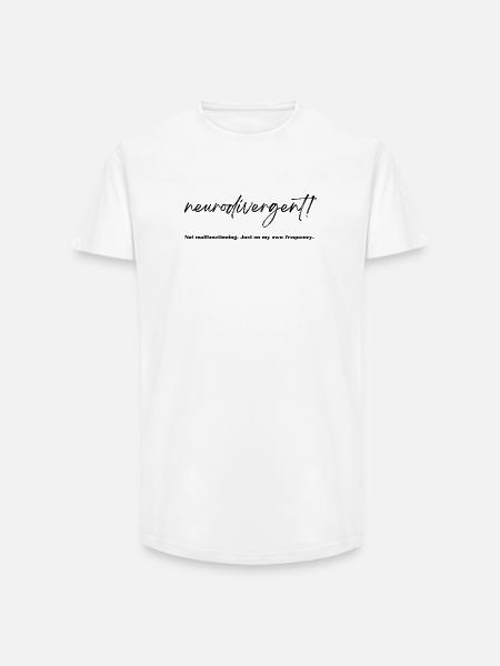 Not malfunctioning. Neurodivergent. - Long Fit Men's T-Shirt - white