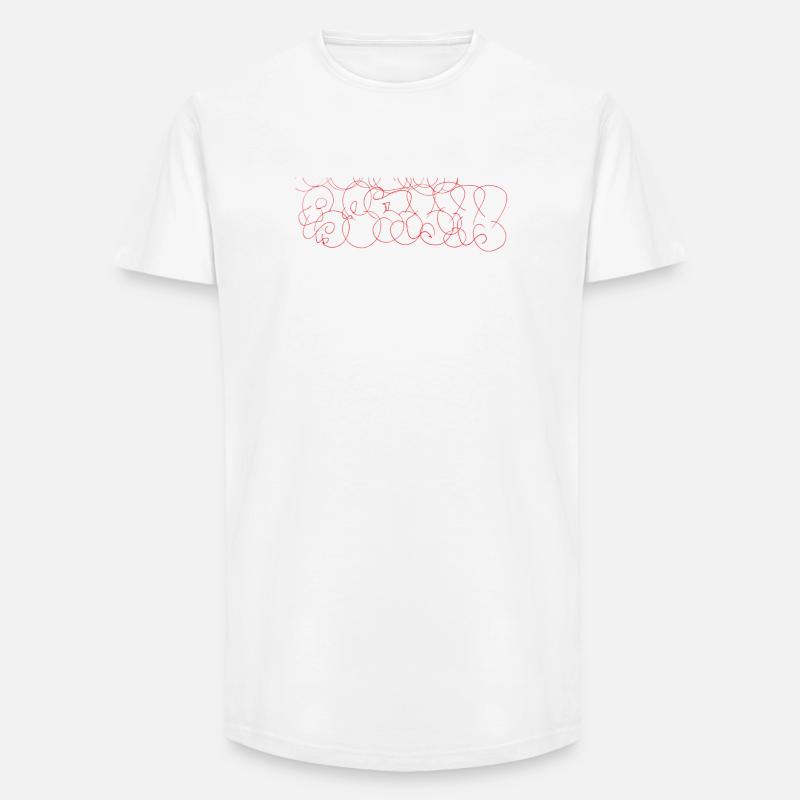 Abstrakte Scribble-Art Berlin Souvenir - Long Fit Männer T-Shirt - Weiß