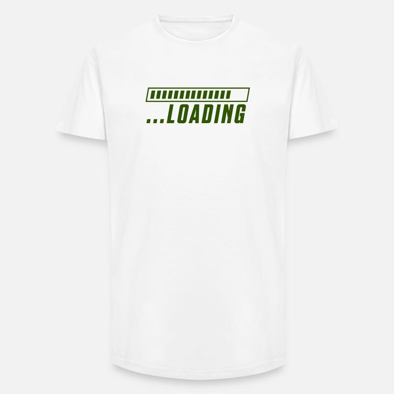 Loading - Long Fit Männer T-Shirt - Weiß