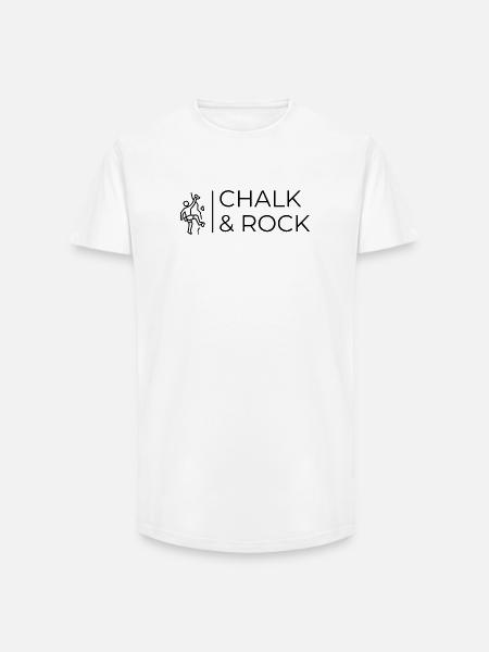 Chalk & Rock - Boulder T Shirt Design - Long Fit Men's T-Shirt - white