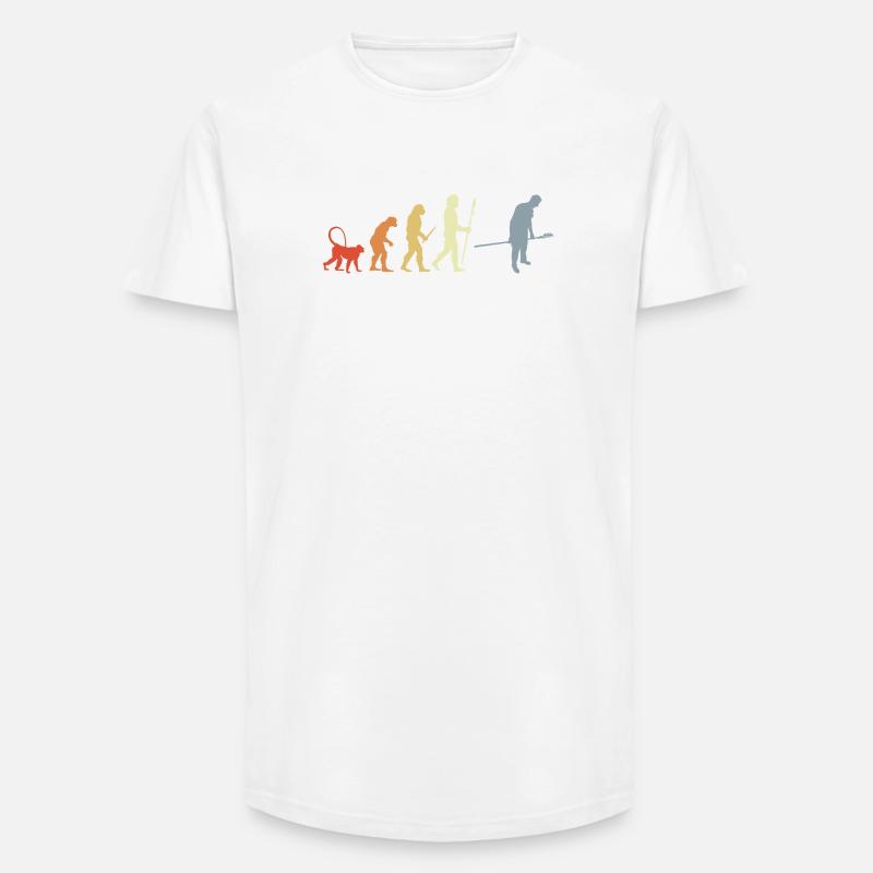 Baker Evolution Retro Look - Long Fit Men's T-Shirt - white