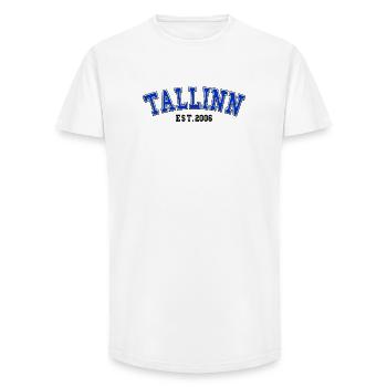 Tallinn gegründet 2006 - Long Fit Männer T-Shirt - Weiß - Vorne - AI Model Male 185 light (185cm)