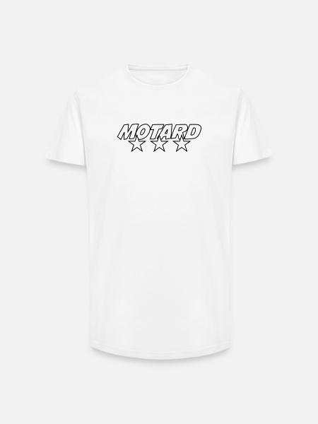 Motard - T-shirt coupe longue homme - blanc