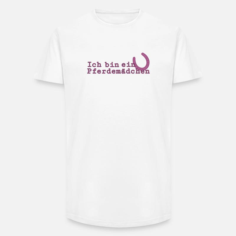 Ich bin ein Pferdemädchen - Long Fit Männer T-Shirt - Weiß