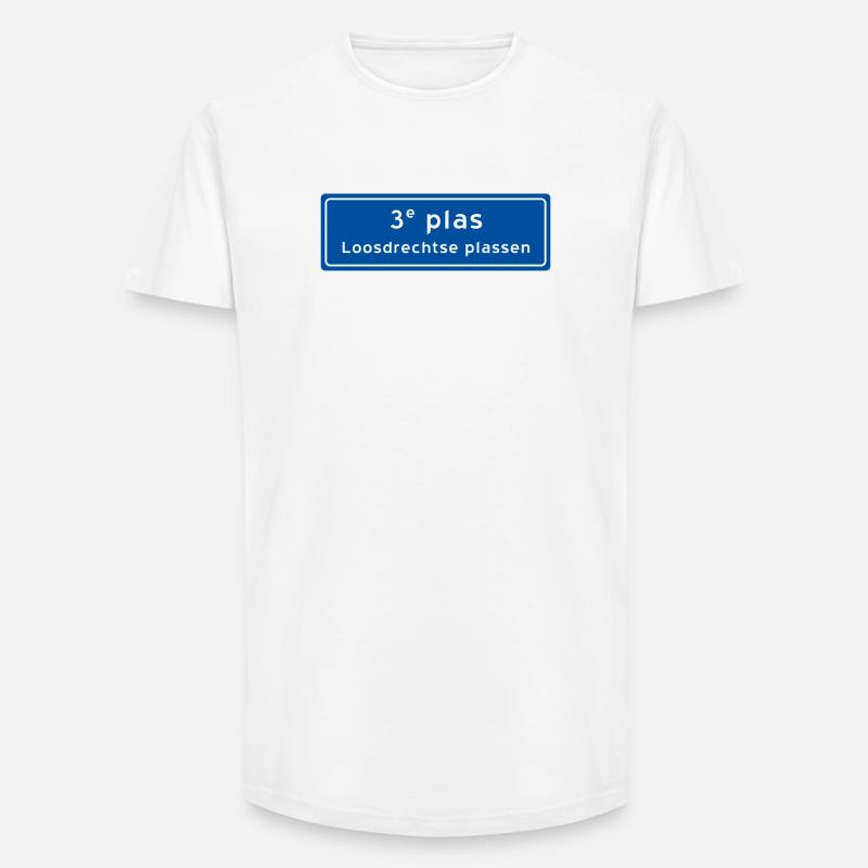 Loosdrechtse plassen 3rd plas - Long Fit Männer T-Shirt - Weiß