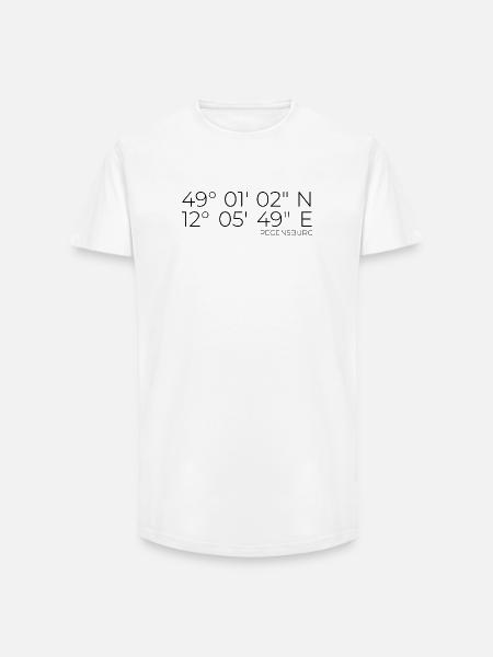 coordinates Regensburg - Long Fit Men's T-Shirt - white