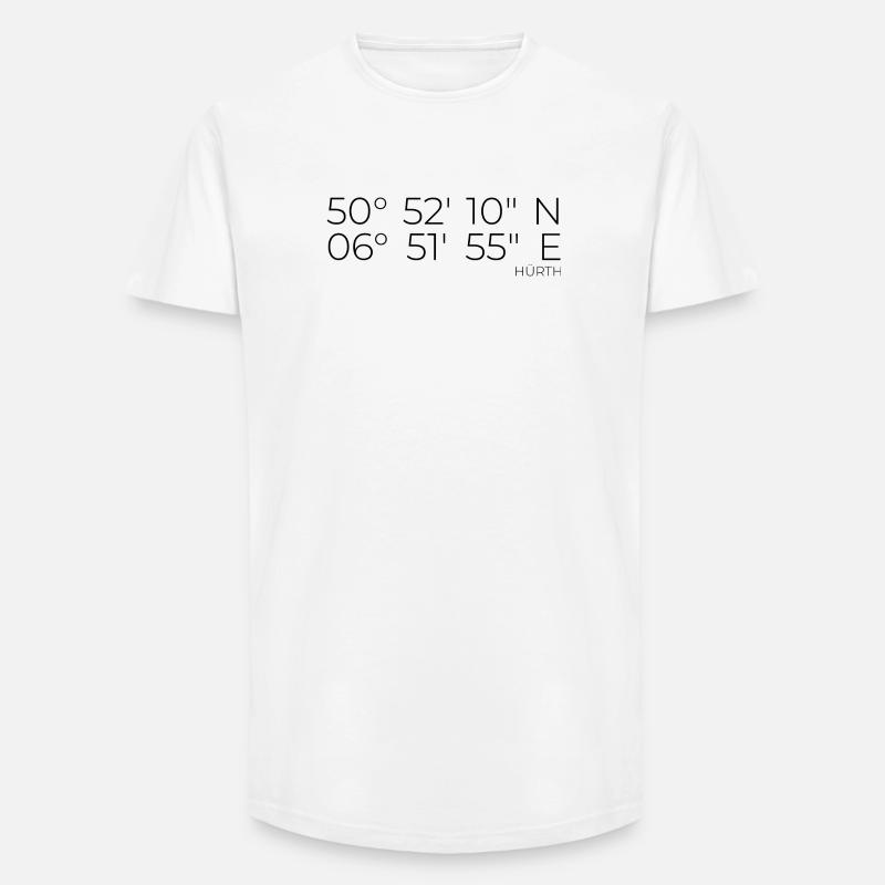 Coordinates Hürth - Long Fit Men's T-Shirt - white
