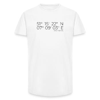 Coordinates Wuppertal - Long Fit Men's T-Shirt - white - Front - AI Model Male 185 light (185cm)