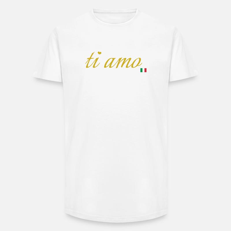 ti amo - Long Fit Männer T-Shirt - Weiß